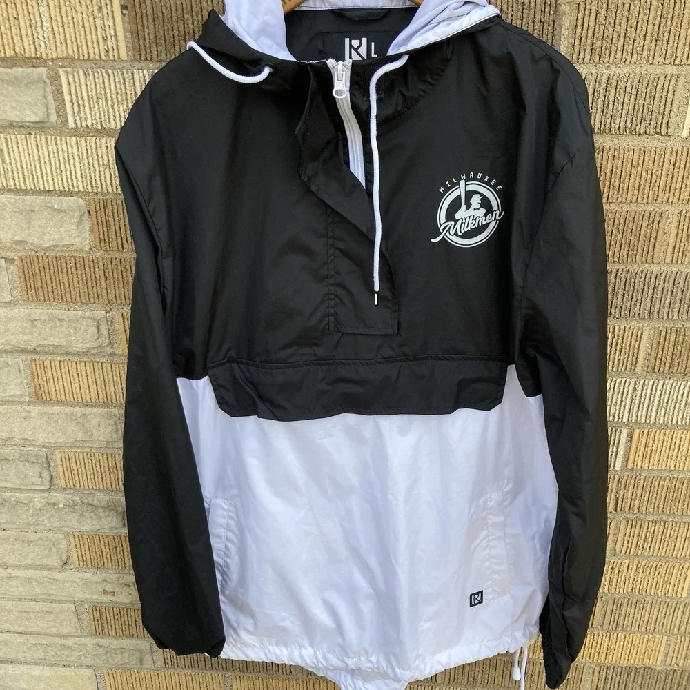 Milwaukee Milkmen Men's Large Windbreaker Light Jacket‎ See Details AA Baseball